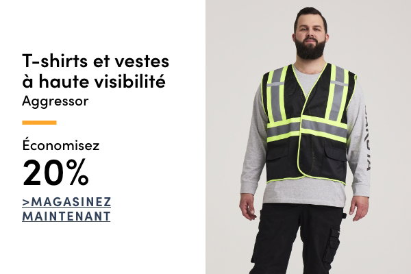 T-shirts et vestes à haute visibilité Aggressor économisez 20%