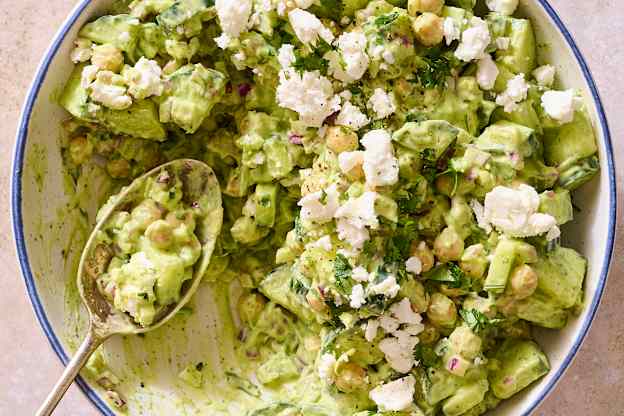 Creamy Cucumber Chickpea Salad