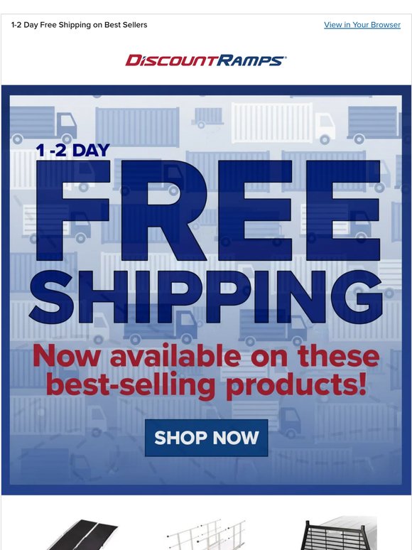 Fast. Free. 1–2 Days.