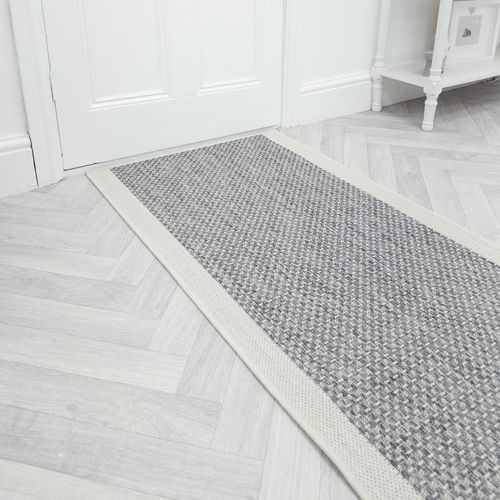 Gingham Silver Hall Runner