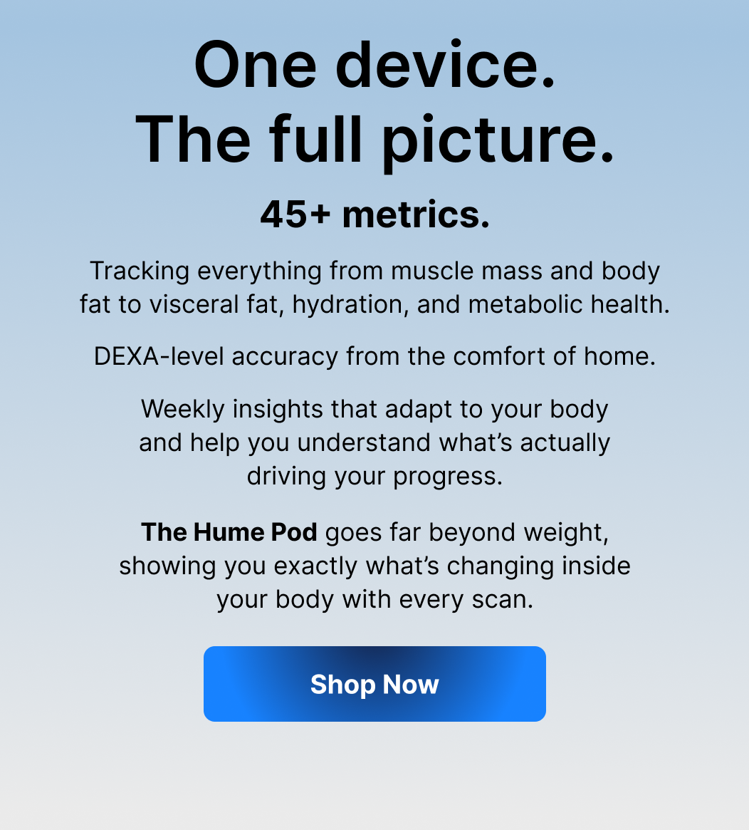 Deeper insight into your body and progress.
