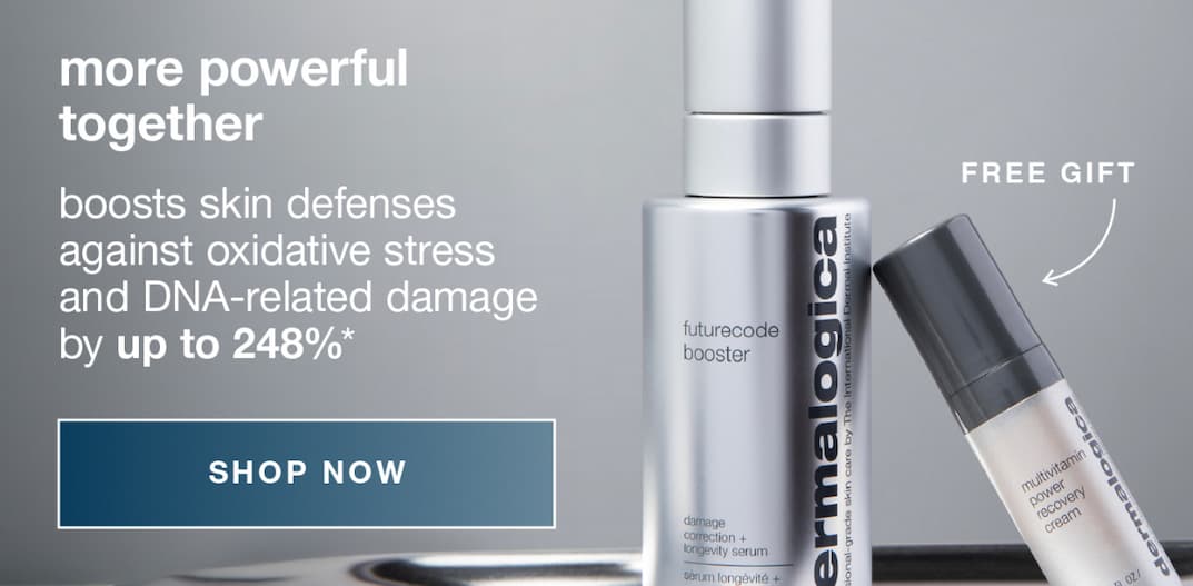 MORE POWERFUL TOGETHER​  new futurecode booster + free mini moisturizer​  boosts skin defenses against oxidative stress and DNA-related damage by up to 248%*​  BOOST NOW