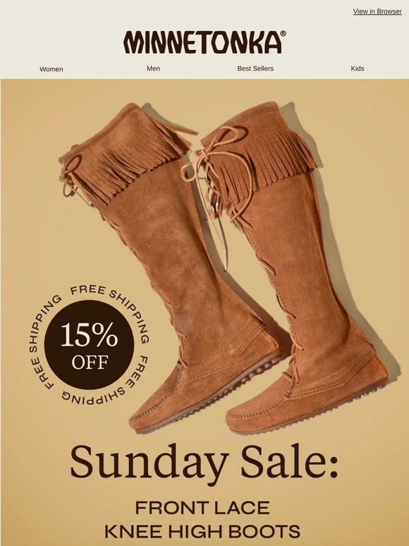 These knee-high boots are 15% OFF