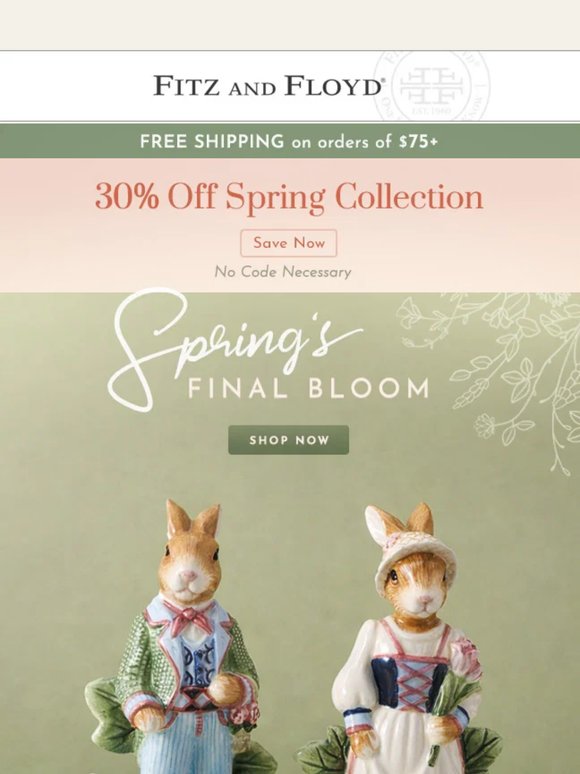 Ends Today: Spring Collection Savings
