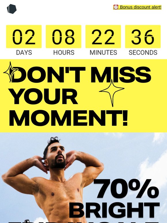 ⏰ Last 2 days for 70% off