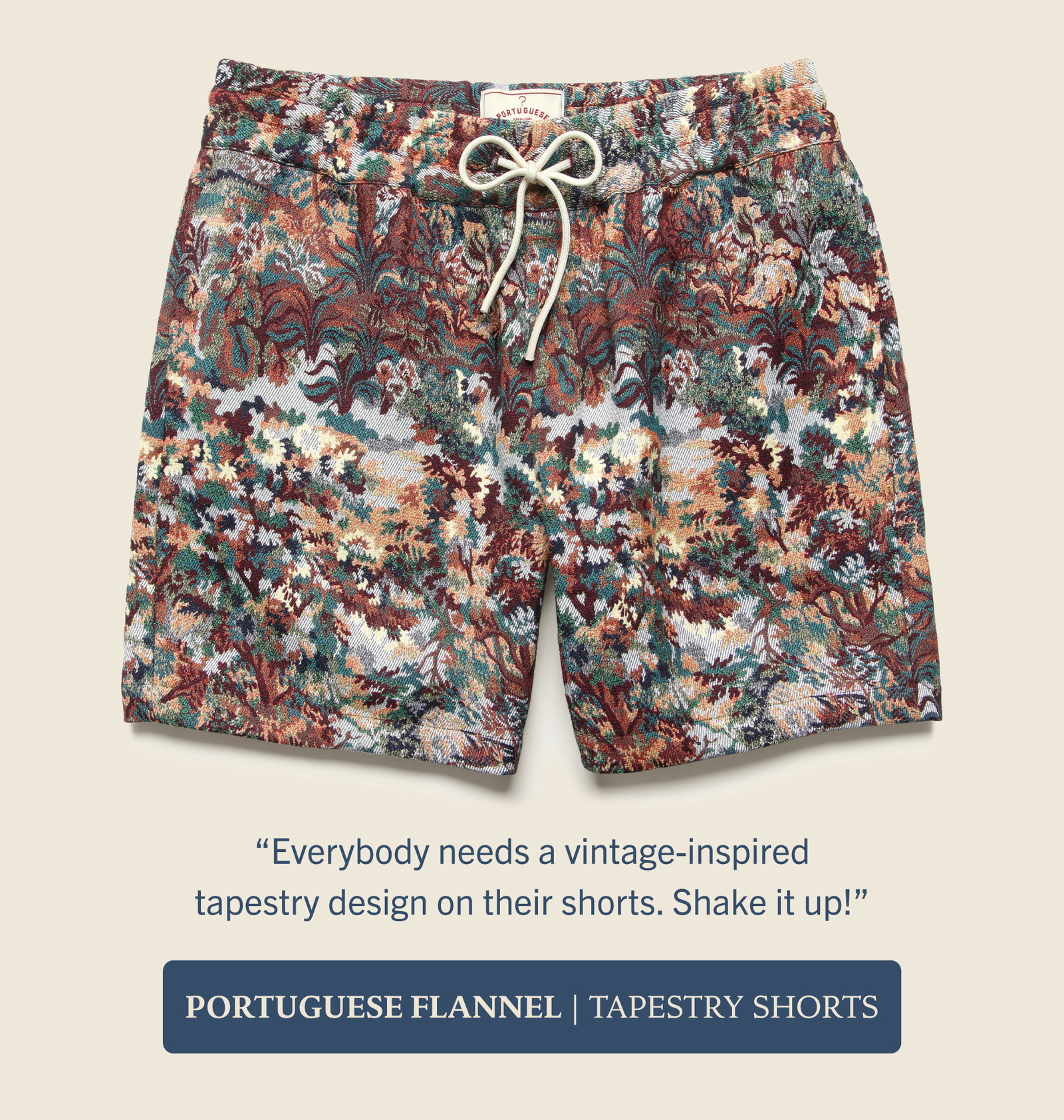 Portuguese Flannel Tapestry Shorts