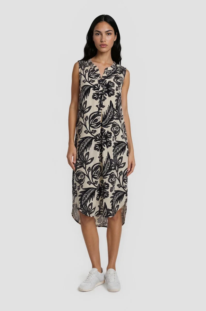 Image of Sleeveless High Low Dress - Beige