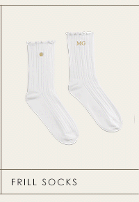 Gift Boxed Frill Sun Socks in White