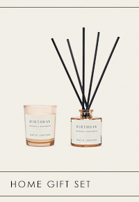  'Happy Birthday' Home Gift Set in Peach Rose and Mandarin