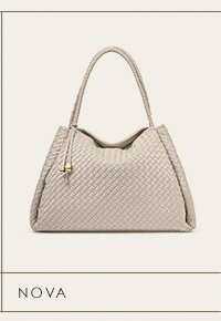  Nova Hand Woven Large Shoulder Bag in Oyster