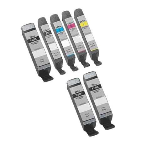Image of Compatible Multipack Canon PGI-280XXLBK/CLI-281XXLBK/C/M/Y Full Set + 2 EXTRA Black Inkjet Cartridges