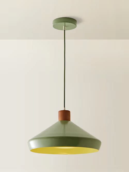 Parker Moss Green Metal Pendant Ceiling Light