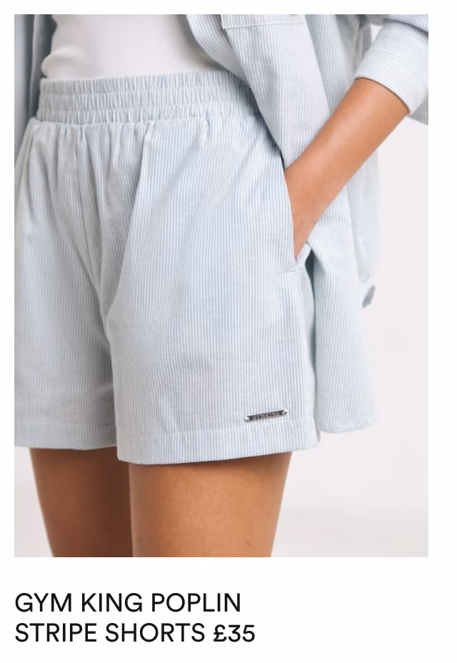 Gym King Poplin Stripe Shorts £35