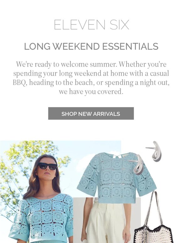 LONG WEEKEND LOOKS ARE HERE