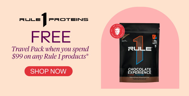 Rule 1 Spend $99 on any Rule 1 product and receive a free travel Pack