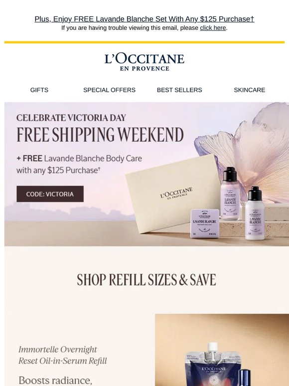 Refill Sizes Ship FREE