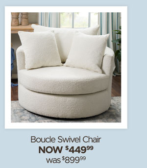 Boucle Swivel Chair