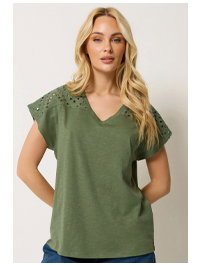 green t-shirt