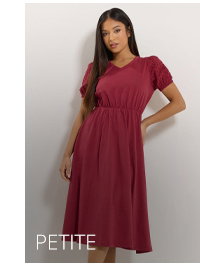 midi dress berry red