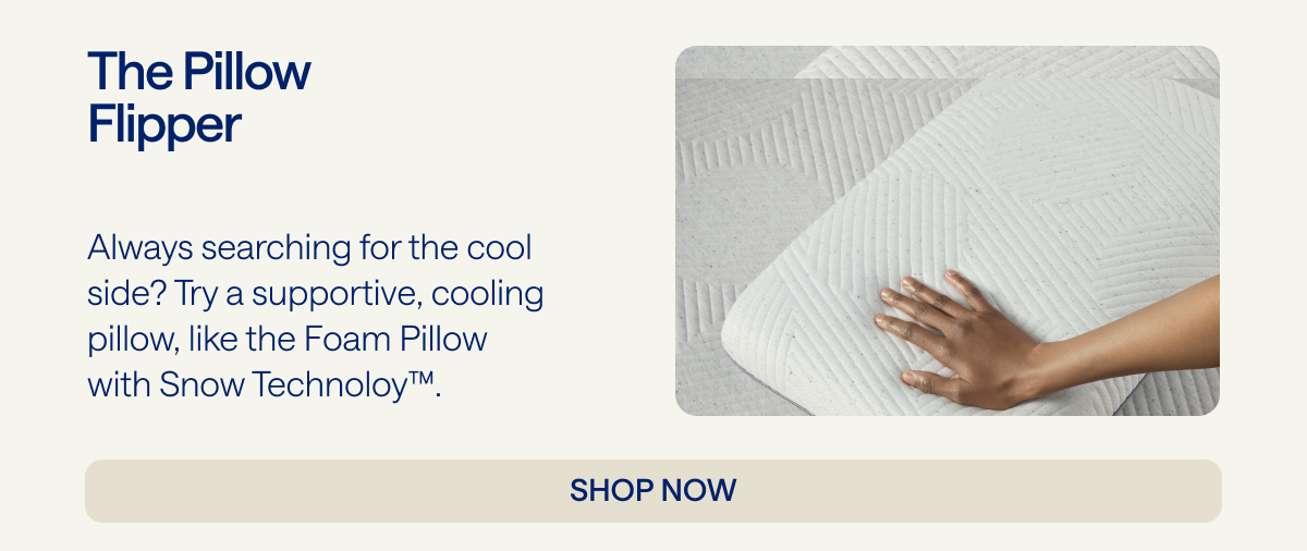 The Pillow Flipper - Foam Pillow with Snow Technology