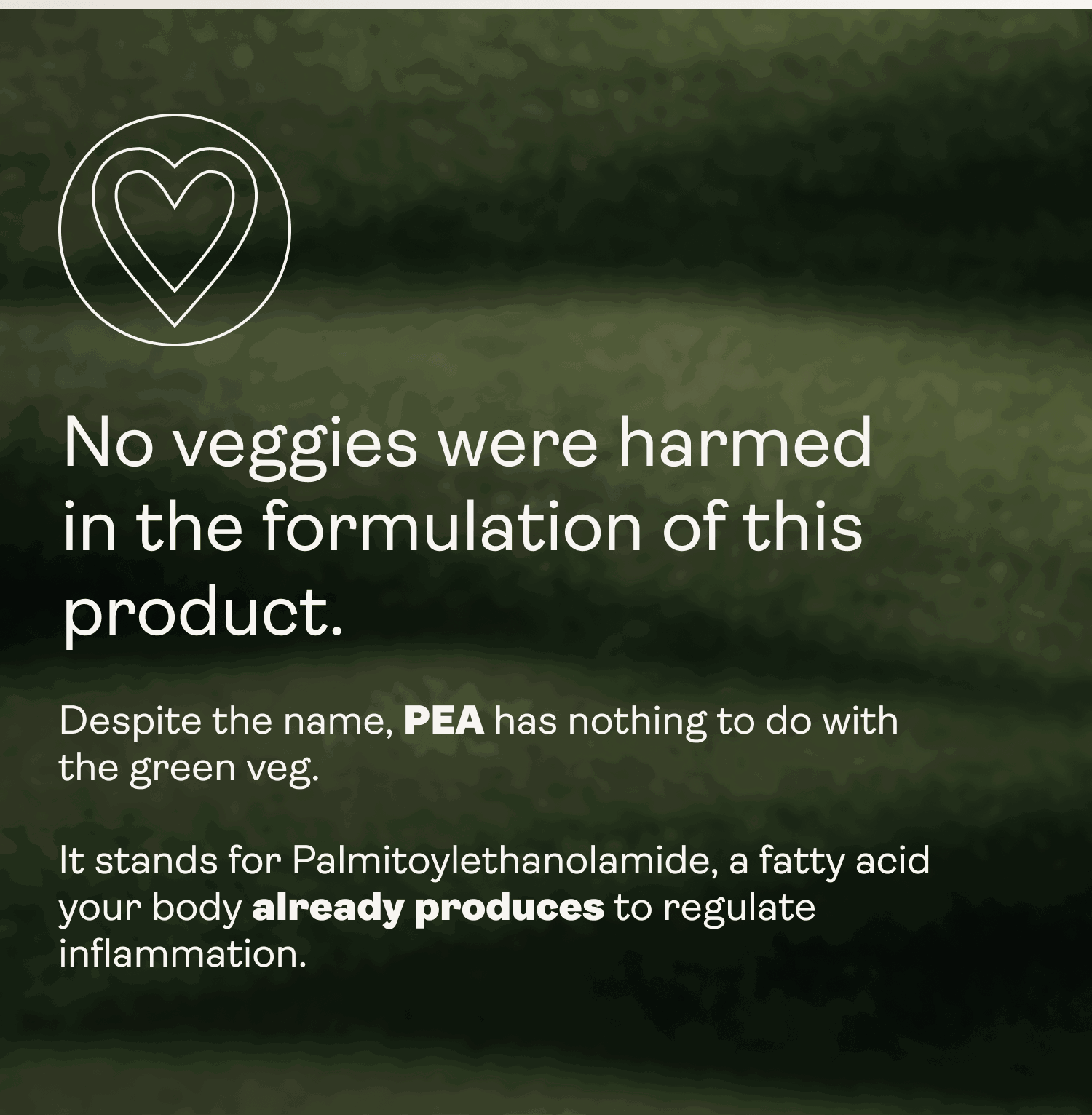 PEA - nothing to do with the green veg