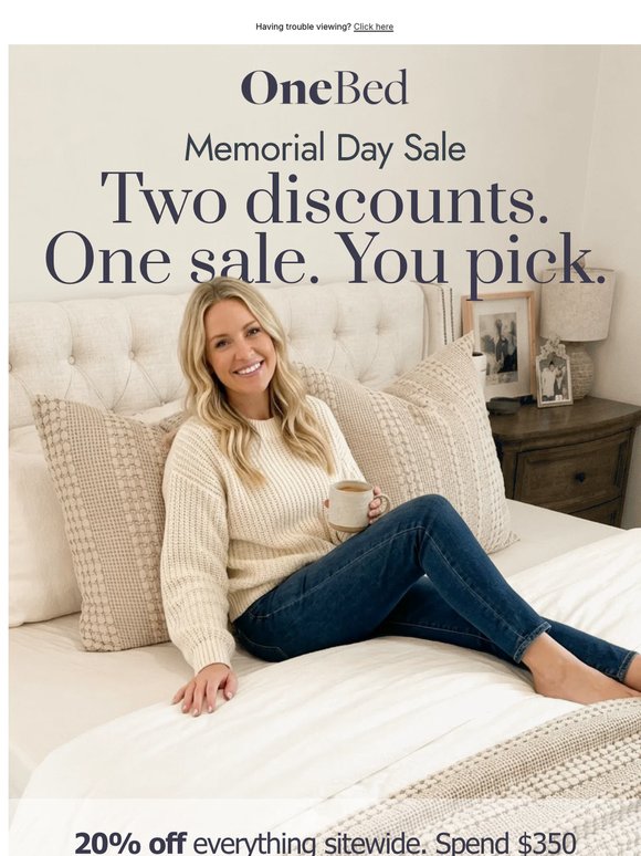 20% off. 30% off. Pick Your Save.