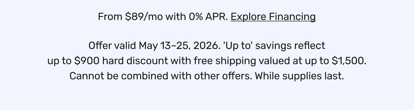 Memorial Day Sale reminder: Up to $2,400 off saunas & cold plunges + free shipping. Ends May 25. From $89/mo with 0% APR. Explore Financing | Memorial Day Sale valid May 13–25, 2026. ‘Up to’ savings reflect up to $900 hard discount + free shipping valued at up to $1,500 (total up to $2,400 off). Cannot be combined with other offers. While supplies last. 