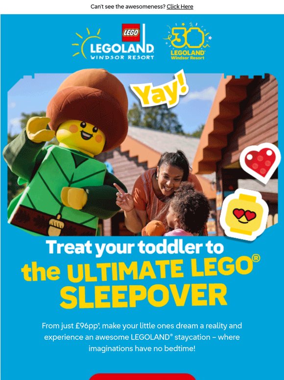 Treat your toddler to the ultimate LEGO® Sleepover!