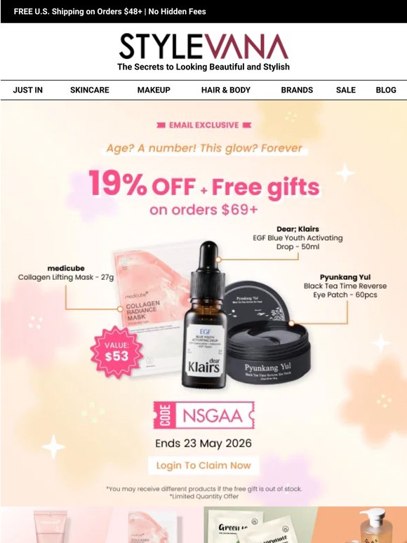 🎊 Anti-Age Glow Up: Triple Gifts Waiting for You TODAY!