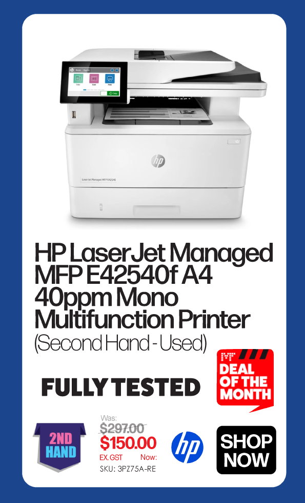 Shop Now HP LaserJet Managed MFP E42540f A4 Printer - Was $297, Now $150 Ex GST