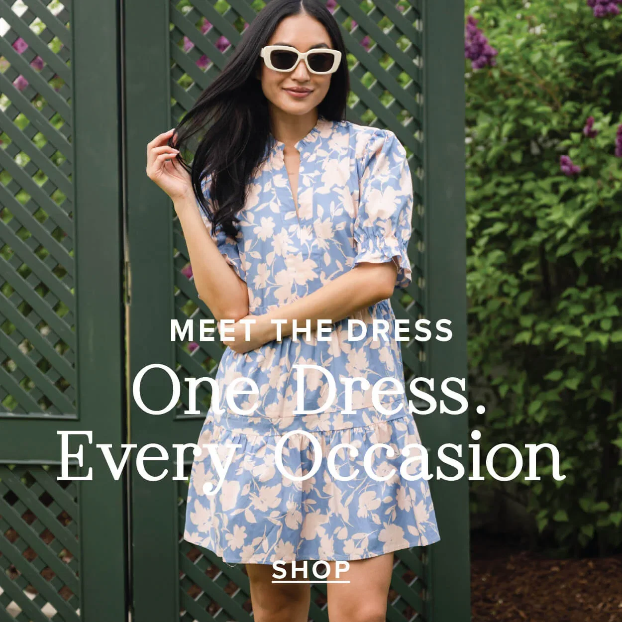 Puff Elbow Sleeve Decked Out Day Dress