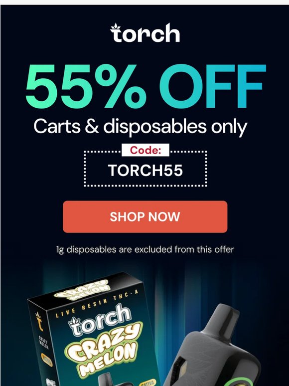 Disposables → 55% off