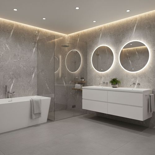 Travertine - PVC Gloss Waterproof Wall Panelling