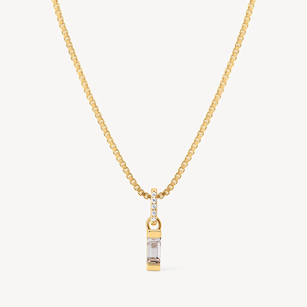 Birthstone Baguette Necklace