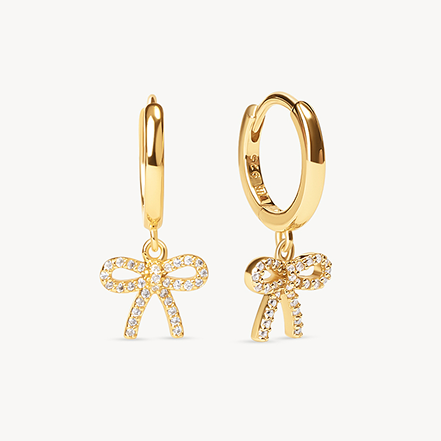 Baby Bow Hoop Earrings
