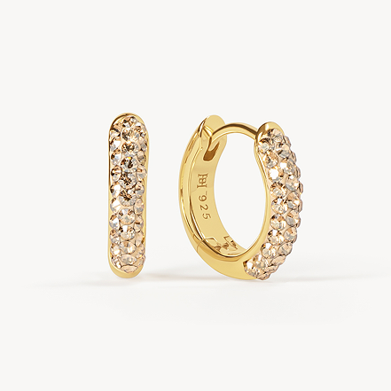 Medium Sparkle Hoop Earrings