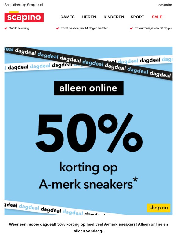 Dagdeal: -50% op A-merk sneakers 🛍️
