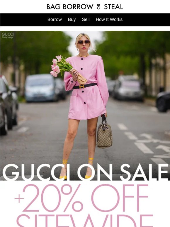 Gucci is on Sale + Take an EXTRA 20% OFF SITEWIDE…Starts NOW!