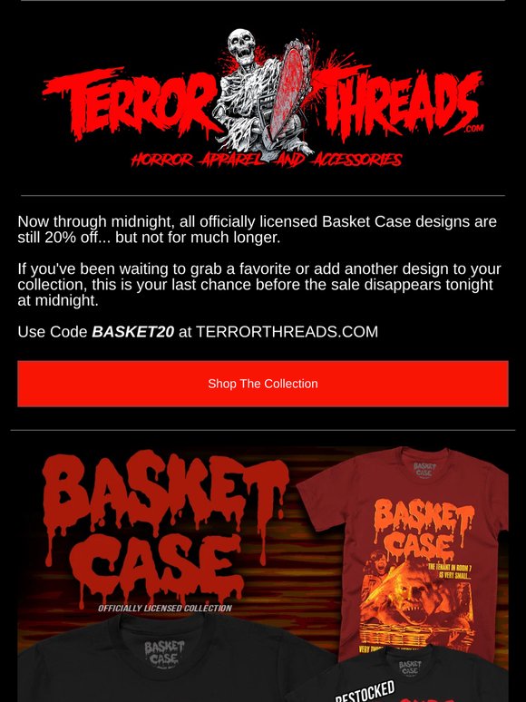 Final Hours: 20% Off Basket Case Ends Tonight! 🧺
