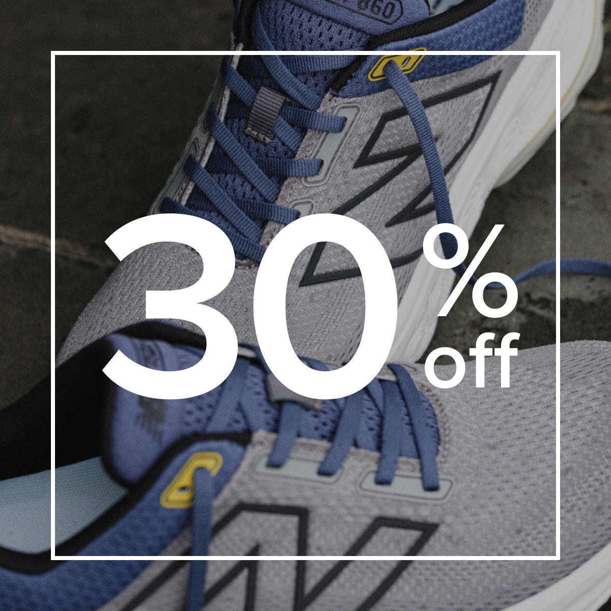 New Balance Men's Fresh Foam X 860v14 M86014D shoe pictured with text overlay reading '30% off'.