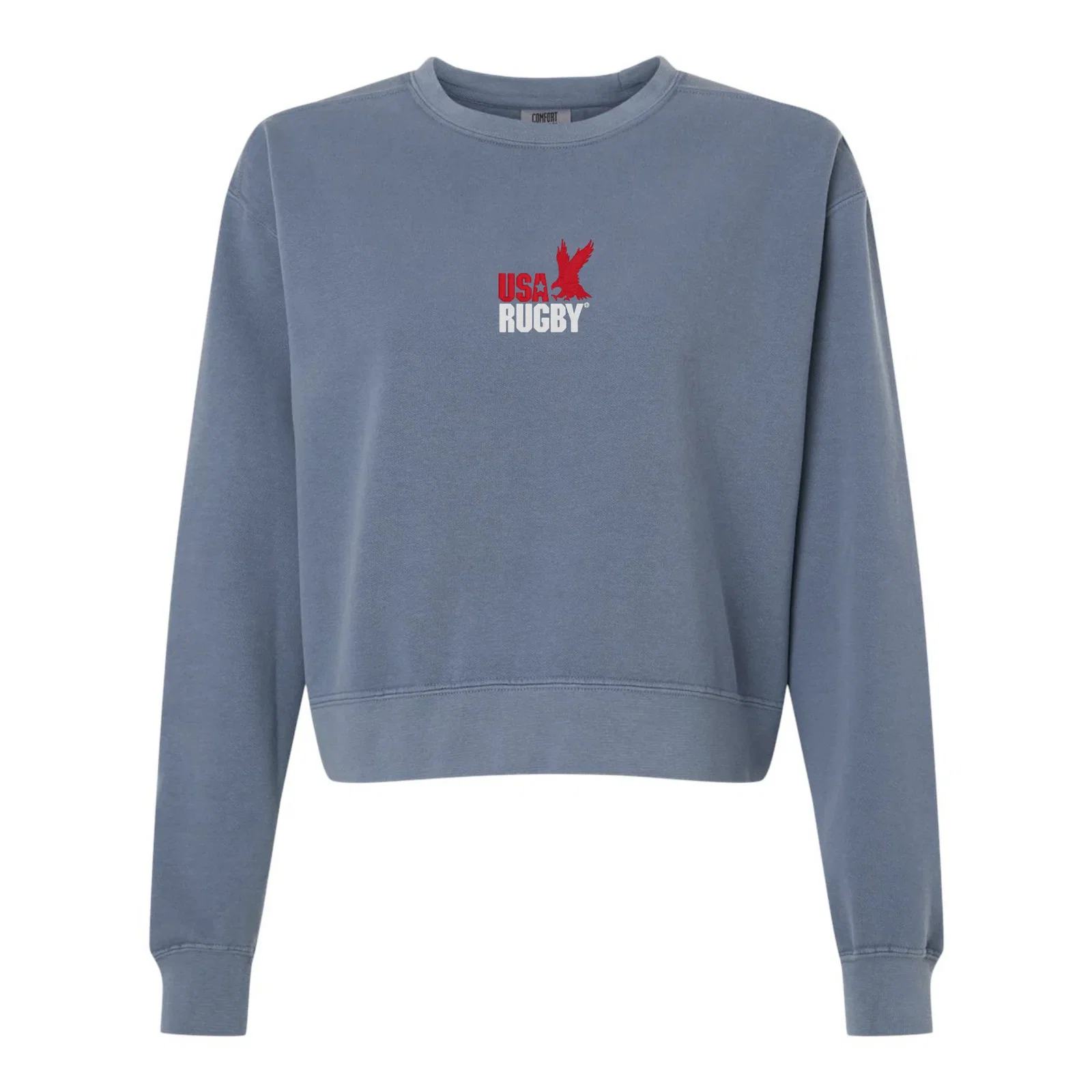 Image of Women's USA Rugby Throwback Mid-Length Crewneck Sweatshirt