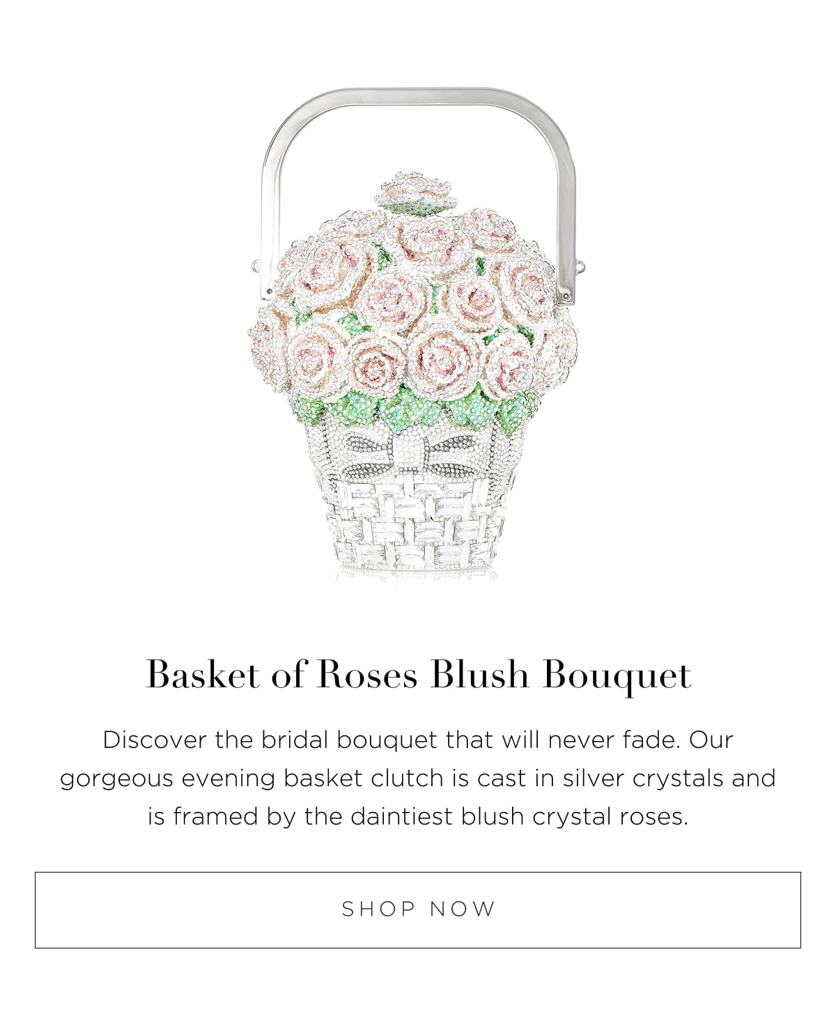 Basket of Roses Blush Bouquet