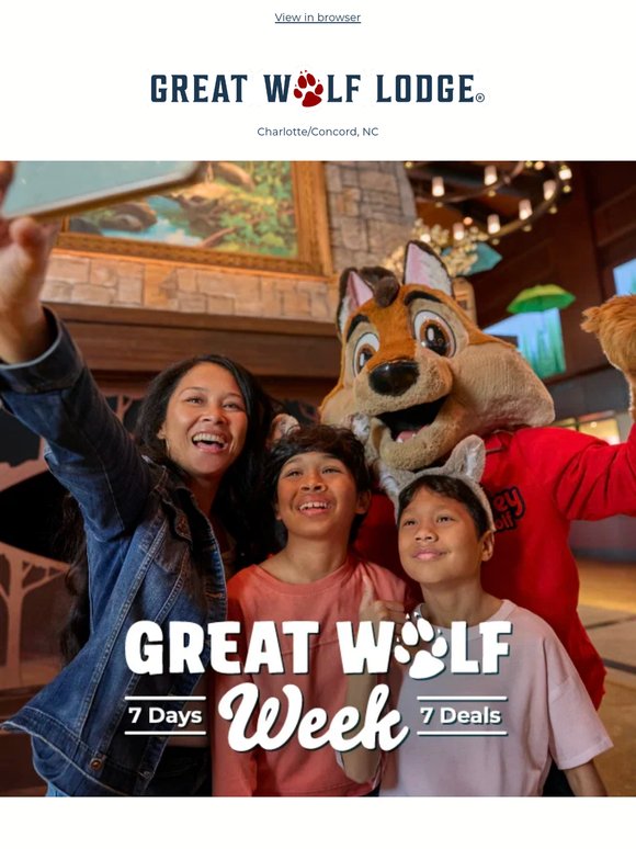 Last chance! Your final Great Wolf Week deal awaits