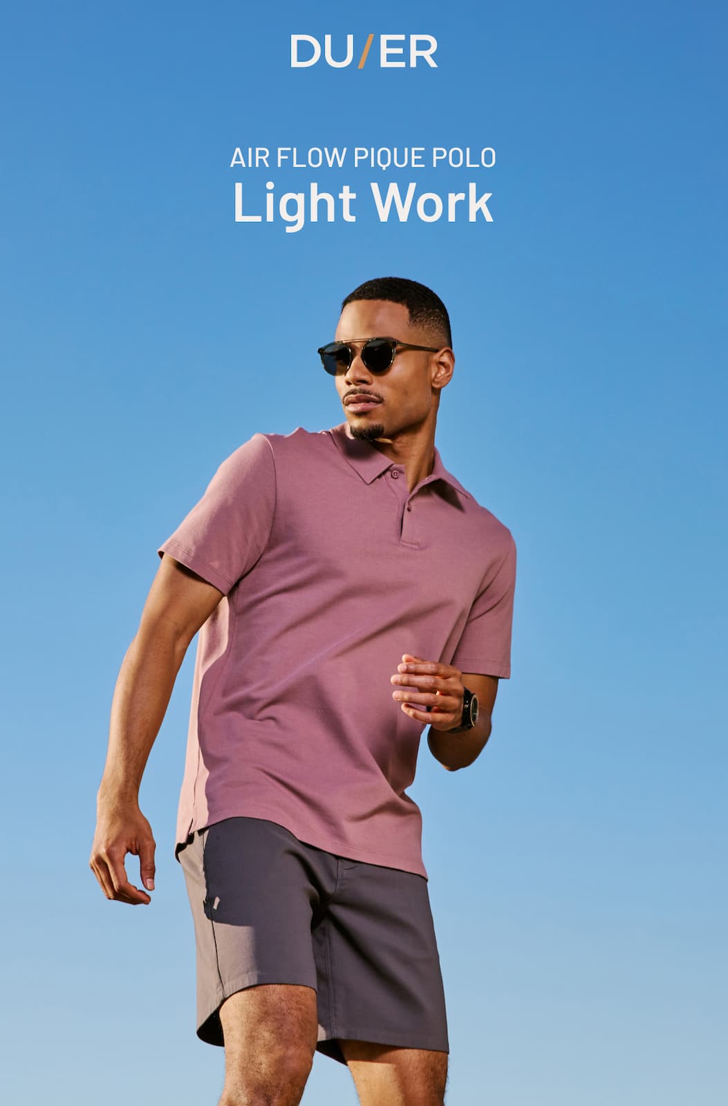 DUER | AIR FLOW PIQUE POLO Light Work