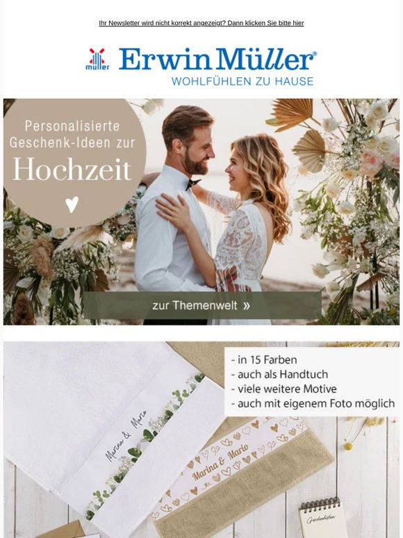 Personalisierte Hochzeitsgeschenke!