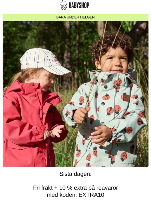 ⏰ Sista dagen: Extra 10 % på reavaror + fri frakt på alla ordrar