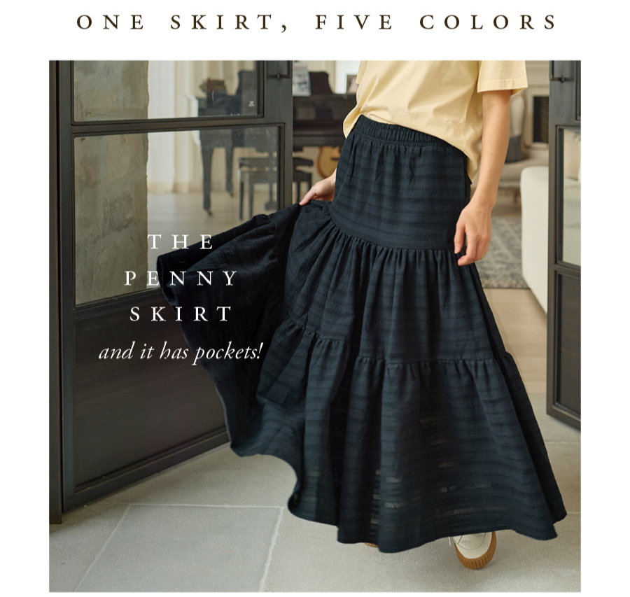 one skirt, five colors