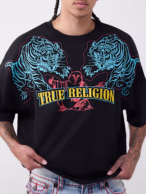 SHOP TIGER LOGO HEAVYWEIGHT OVERSIZED TEE