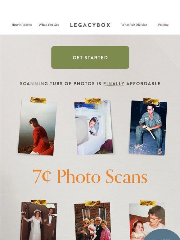 Last call to get started for just 7¢ a photo scan.