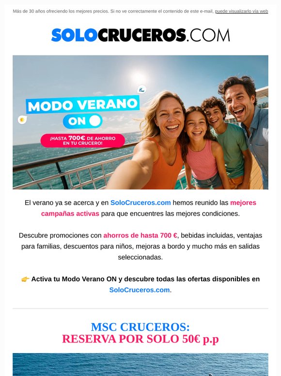 Ventajas para tu verano en crucero 🌊